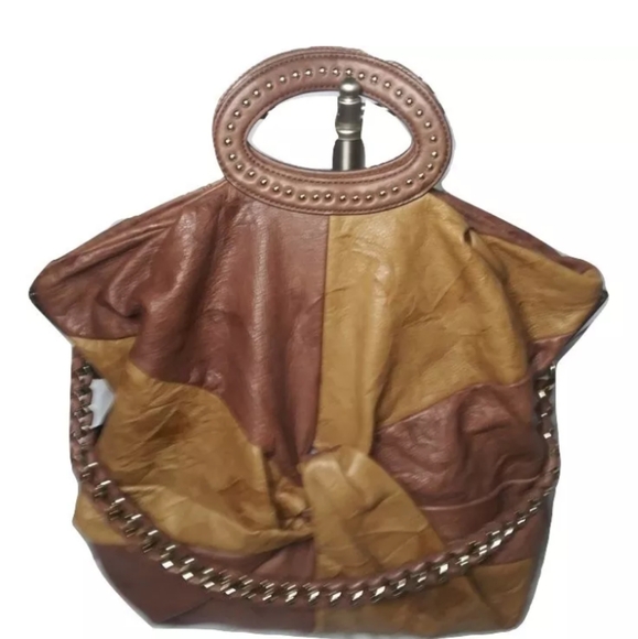 GUESS By Marciano Leather Extra Large Handbag Tote Studs details - Picture 4 of 10